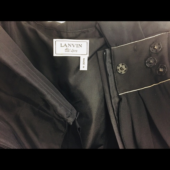 RARE!! LANVIN sz 10 VTG Empire black silk evening gown - Picture 5 of 8